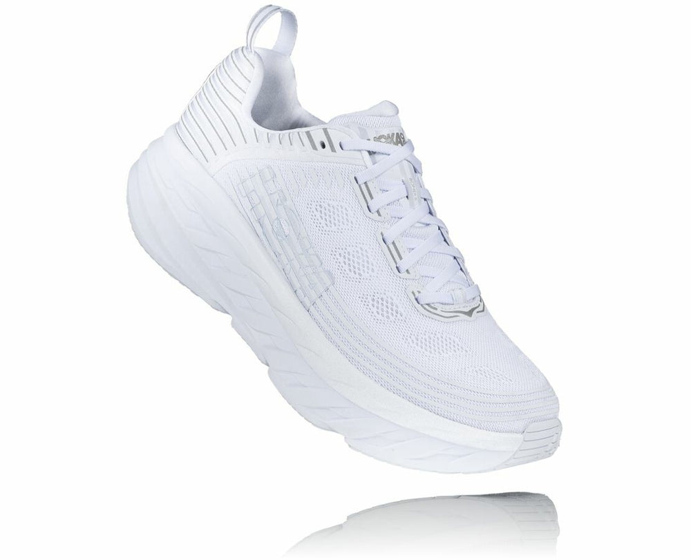 HOKA|Men's Bondi 6 White / White Reflective