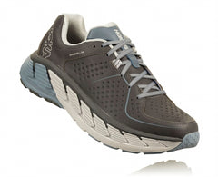 HOKA|Women's Gaviota Leather Charcoal / Tradewinds