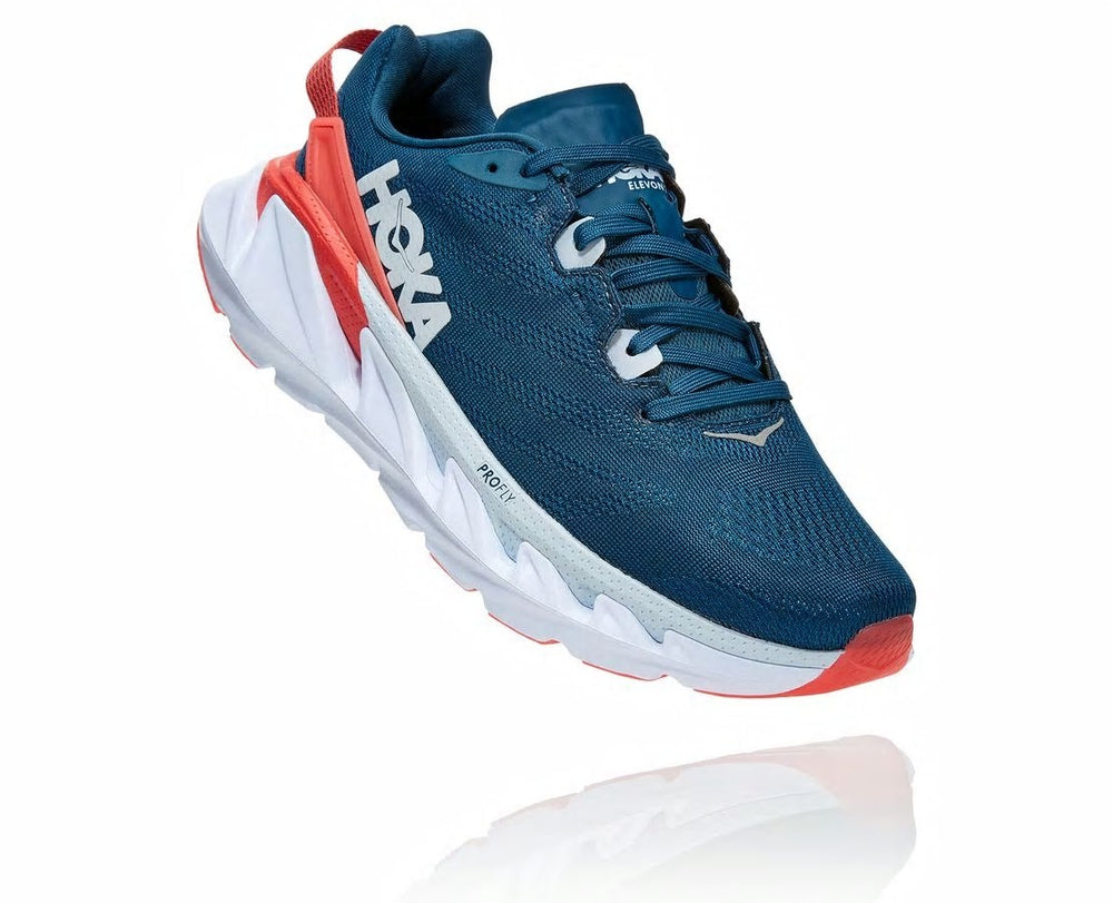HOKA|Women's Elevon 2 Moroccan Blue / Hot Coral