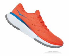 HOKA|Men's Cavu 3 Mandarin Red / White