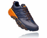 HOKA|Men's Speedgoat 4 Black Iris / Bright Marigold