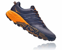 HOKA|Men's Speedgoat 4 Black Iris / Bright Marigold