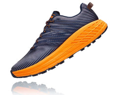 HOKA|Men's Speedgoat 4 Black Iris / Bright Marigold