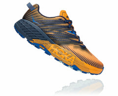 HOKA|Men's Speedgoat 4 Saffron / Black Iris