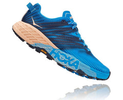 HOKA|Women's Speedgoat 4 Indigo Bunting / Bleached Apricot