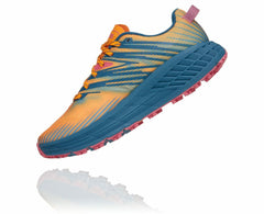 HOKA|Women's Speedgoat 4 Saffron / Provincial Blue