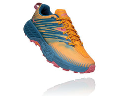 HOKA|Women's Speedgoat 4 Saffron / Provincial Blue