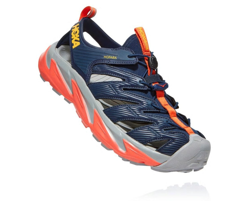 HOKA|Men's Hopara Black Iris / Mandarin Red