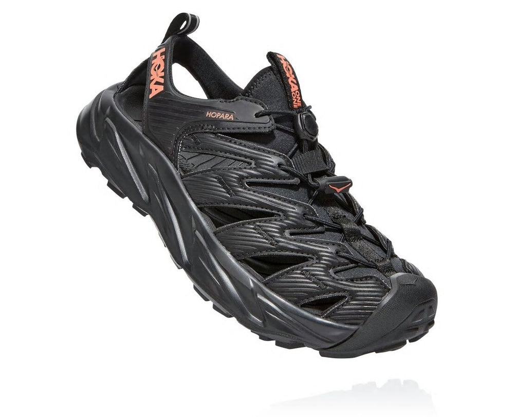HOKA|Women's Hopara Black / Fusion Coral