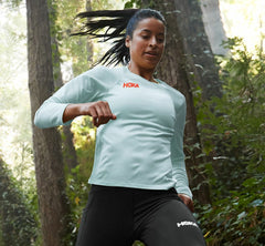 HOKA|Women's Performance Long Sleeve Wan Blue