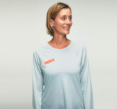 HOKA|Women's Performance Long Sleeve Wan Blue