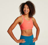 HOKA|Women's Performance Sports Bra Hot Coral / Rosette