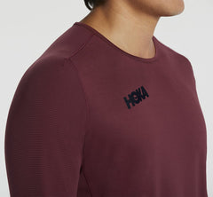 HOKA|Men's Performance Long Sleeve Cordovan