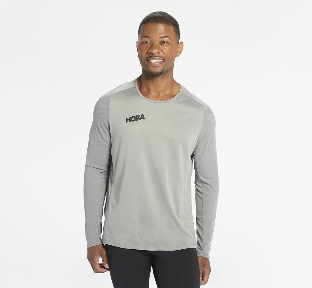 HOKA|Men's Performance Long Sleeve Wild Dove