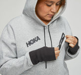 HOKA|Women's Hoodie Heather Grey