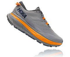 HOKA|Men's Stinson Atr 6 Frost Gray / Bright Marigold