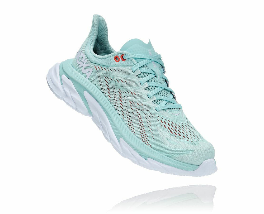 HOKA|Women's Clifton Edge Eggshell Blue / White