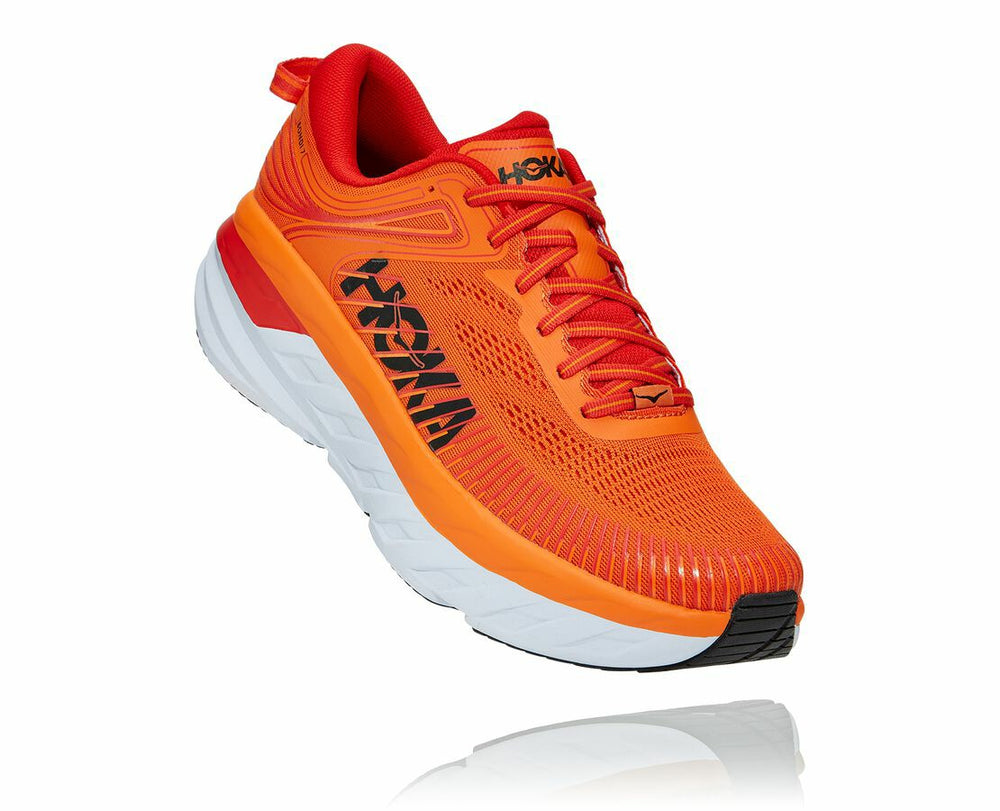 HOKA|Men's Bondi 7 Persimmon Orange / Fiesta