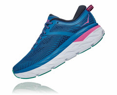 HOKA|Women's Bondi 7 Vallarta Blue / Phlox Pink