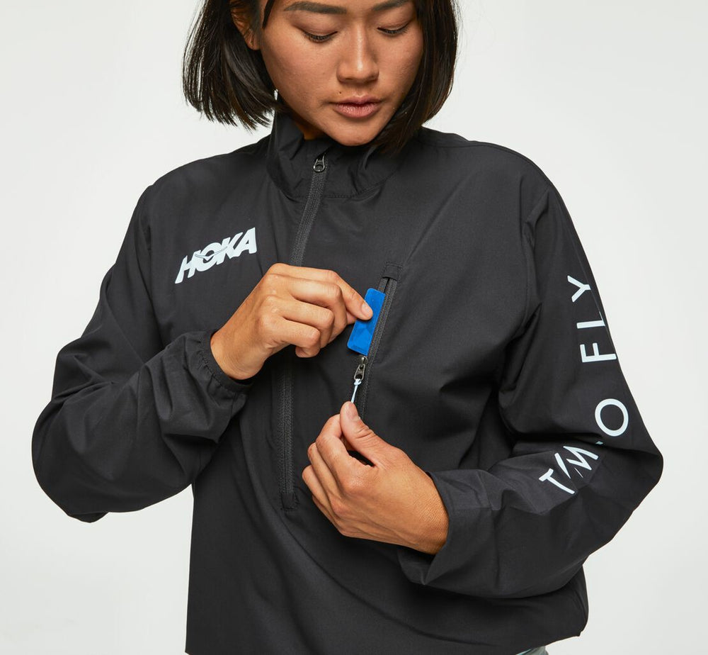 HOKA|Women's Wind-Resistant Jacket Black