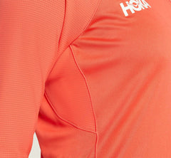 HOKA|Women's Performance 3/4 Sleeve Hot Coral
