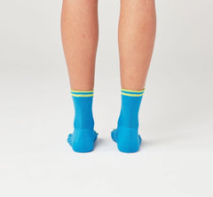 HOKA|All Gender Performance Crew Sock Diva Blue / Citrus