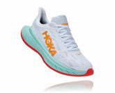 HOKA|Men's Carbon X 2 White / Blazing Orange