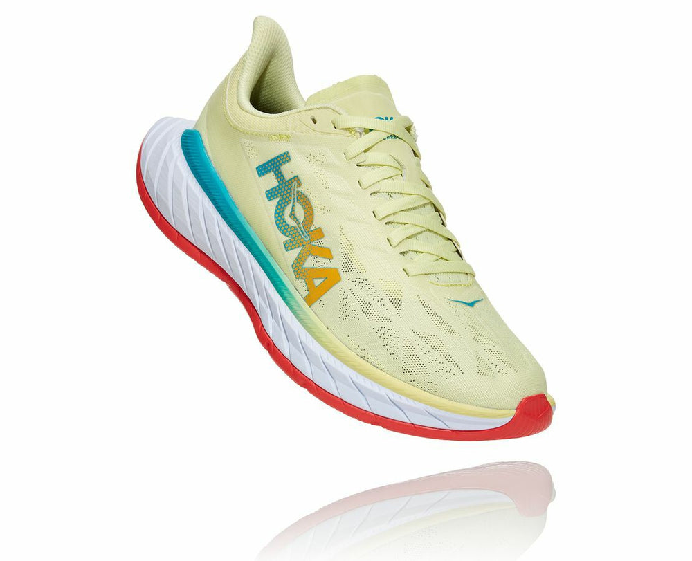 HOKA|Women's Carbon X 2 Luminary Green / Hot Coral