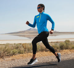HOKA|Women's 1/2 Zip Midlayer Diva Blue