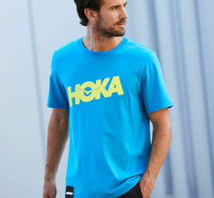 HOKA|Men's Brand Tee Diva Blue