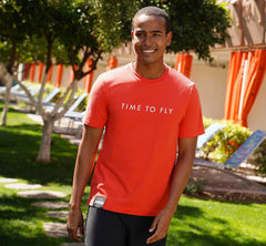 HOKA|Men's Brand Tee Fiesta / White