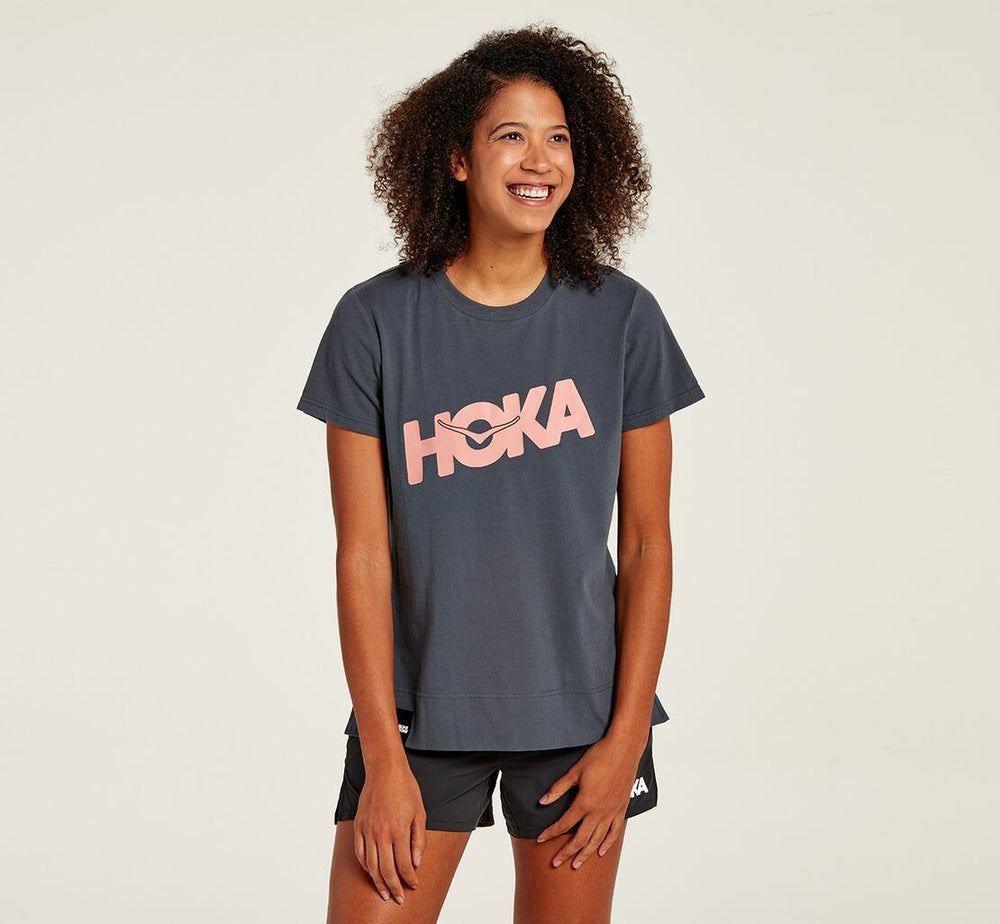 HOKA|Women's Brand Tee Ombre Blue