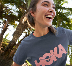 HOKA|Women's Brand Tee Ombre Blue