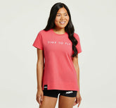 HOKA|Women's Brand Tee Paradise Pink / White