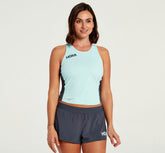 HOKA|Women's Fitted Tank Blue Tint