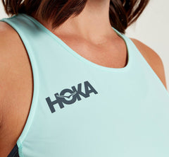 HOKA|Women's Fitted Tank Blue Tint