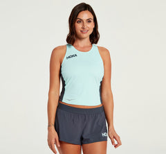 HOKA|Women's Fitted Tank Blue Tint