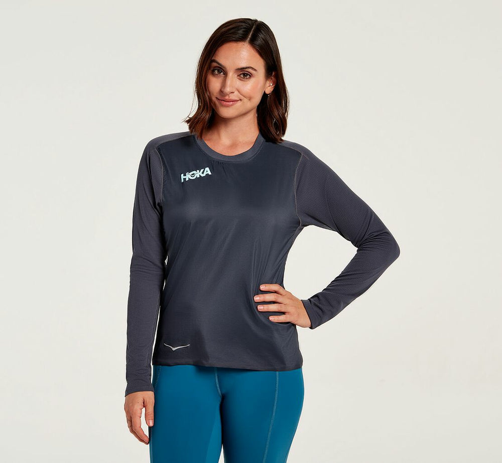 HOKA|Women's Wind Shirt Ombre Blue