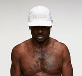HOKA|All Gender Performance Hat White / Cool Grey