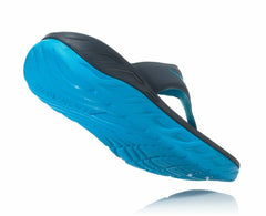 HOKA|Women's ORA Recovery Flip Ebony / Dresden Blue