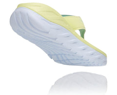 HOKA|Women's ORA Recovery Flip Luminary Green / Blue Tint