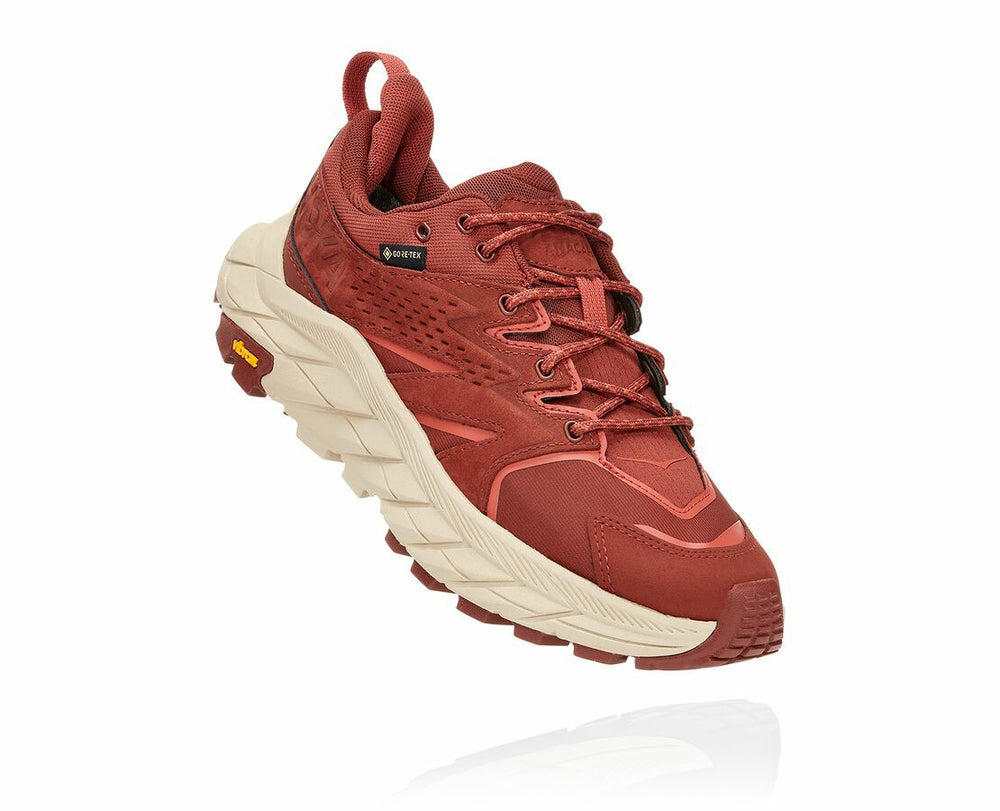 HOKA|Women's Anacapa Low GORE-TEX Cherry Mahogany / Hot Sauce