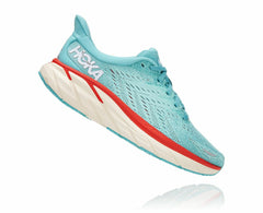 HOKA|Women's Clifton 8 Aquarelle / Eggshell Blue