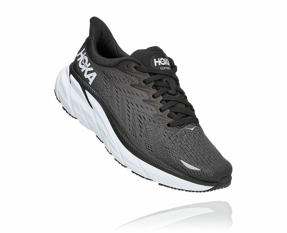 HOKA|Women's Clifton 8 Black / White