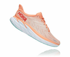 HOKA|Women's Clifton 8 Cantaloupe / Silver Peony