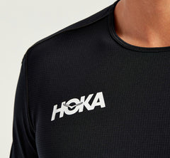 HOKA|Men's Performance Short Sleeve Black