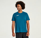 HOKA|Men's Performance Short Sleeve Moroccan Blue