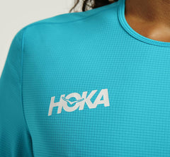 HOKA|Men's Performance Short Sleeve Scuba Blue