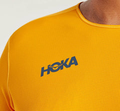 HOKA|Men's Performance 3/4 Sleeve Saffron