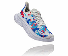 HOKA|All Gender Clifton Edge Geometric Ballad Blue / Blue Flower